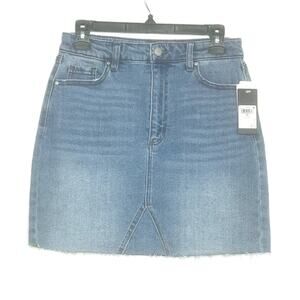 Guess Juniors Denim Raw Hem Mini Skirt Light Wash